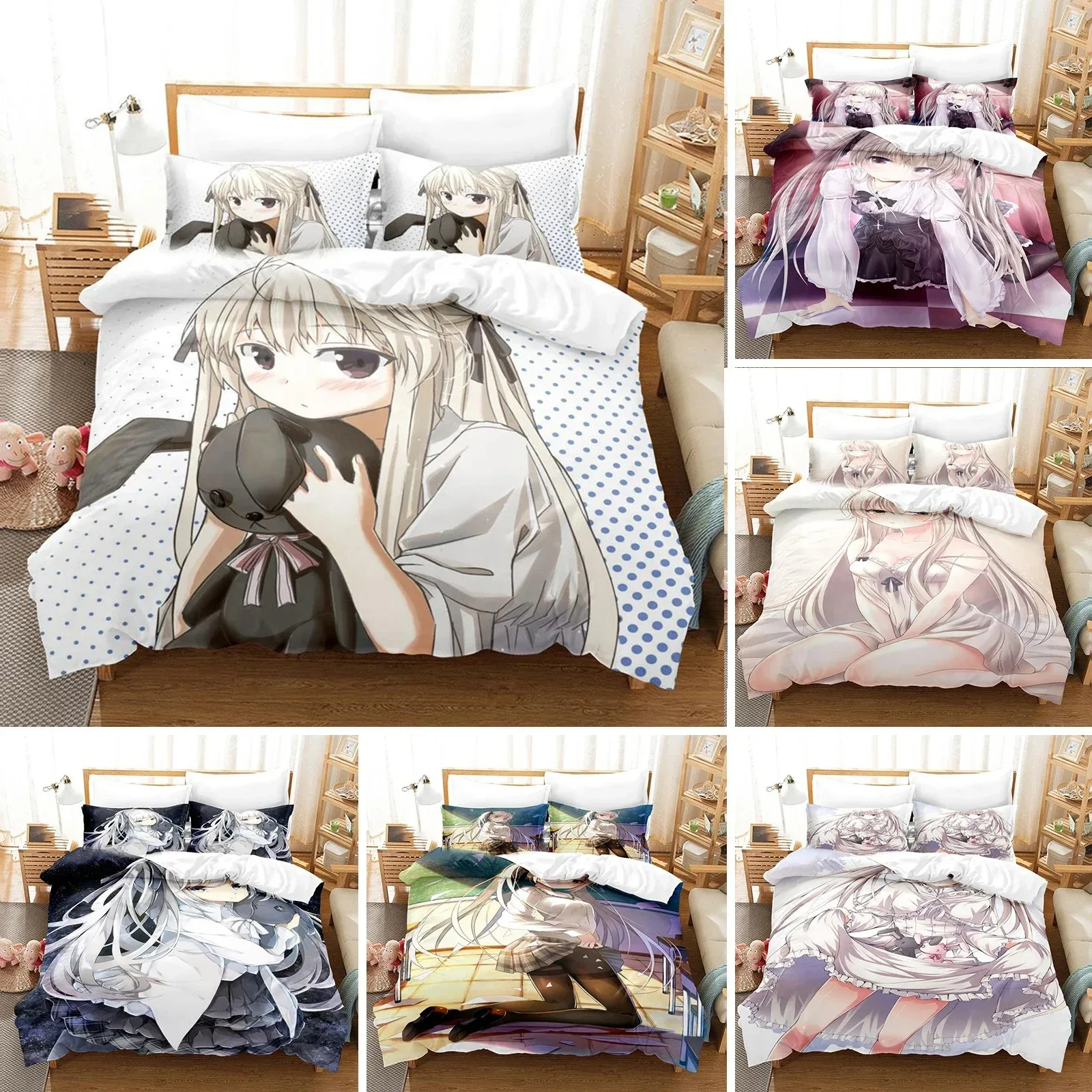 

Anime Yosuga No Sora Kasugano Bedding Set Duvet Cover Bedroom Comforter Covers Single Twin King Size Quilt Cover Home Textile