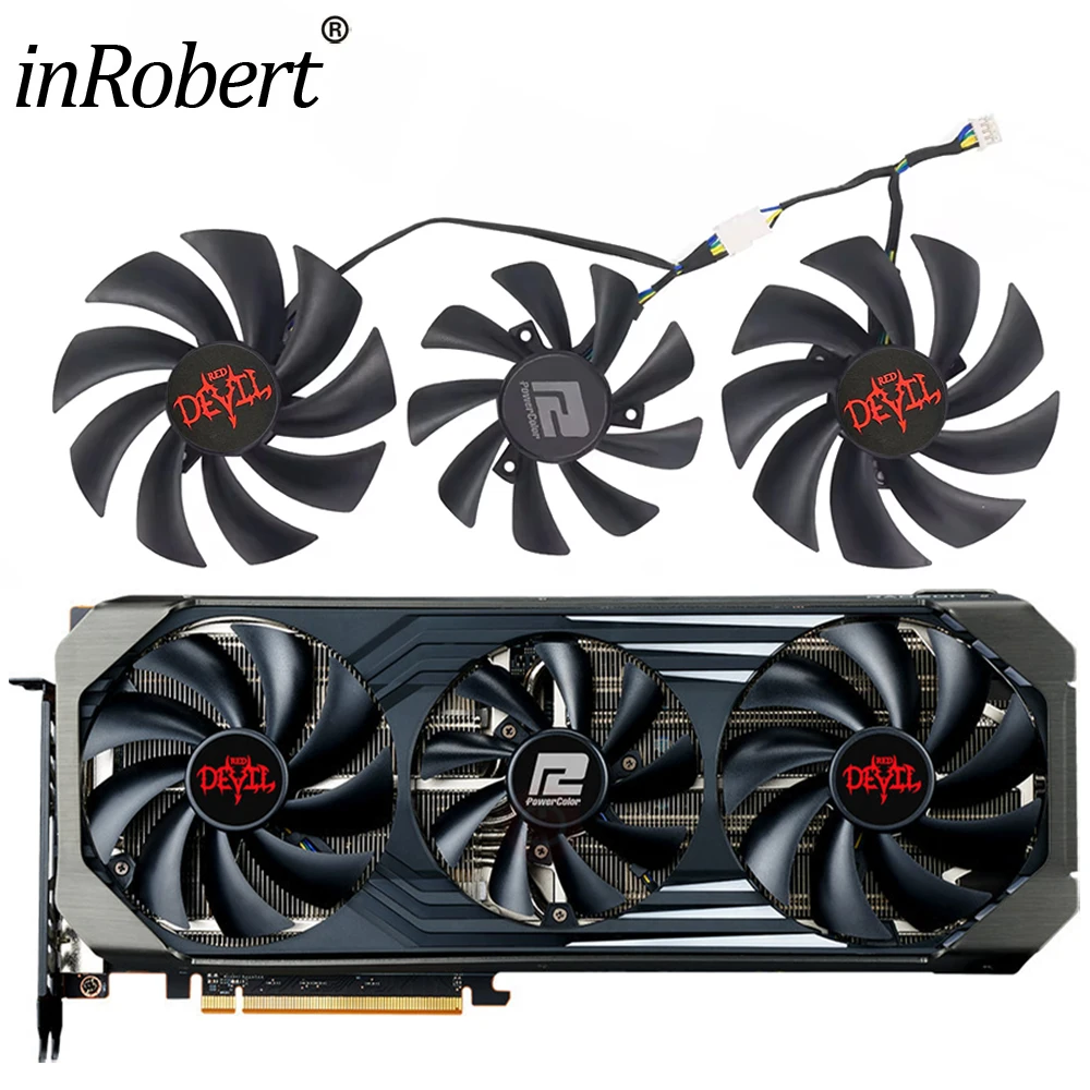 95MM 85MM FD8015U12D Video Card Fan For PowerColor RX 6800 6800XT Red Dragon 5700XT 6900XT Red Devil Graphics Card Cooling Fan