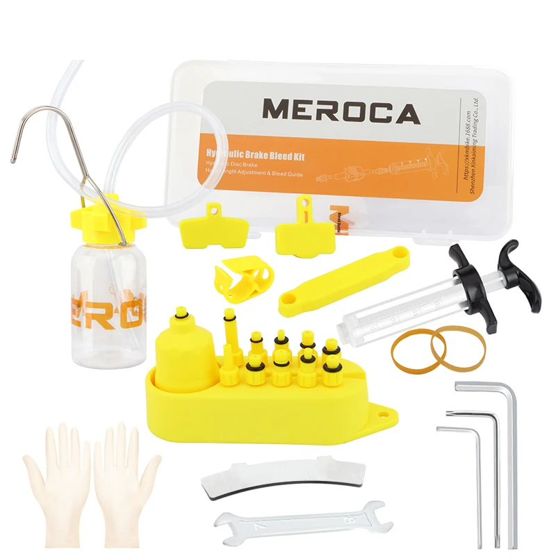 MEROCA Bicycle Hydraulic Disc Brake Oil Bleed Kit Tools For SRAM SHIMANO MAGURA Avid XTECH Mountain Road Bike Brake Repair Kit