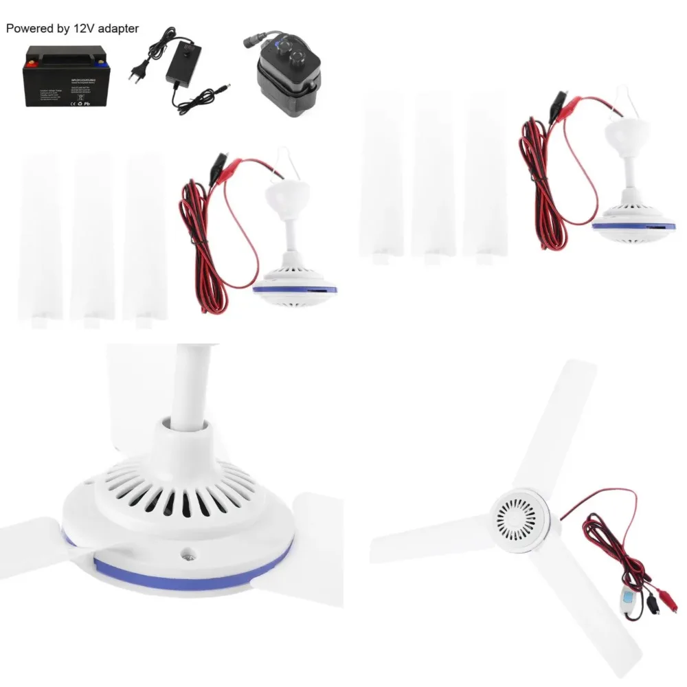 

High-Powered and Efficient Portable Ceiling Fan for Outdoor Activities such as Hiking and BBQ - 3 Powerful Leaves Provide a Bree