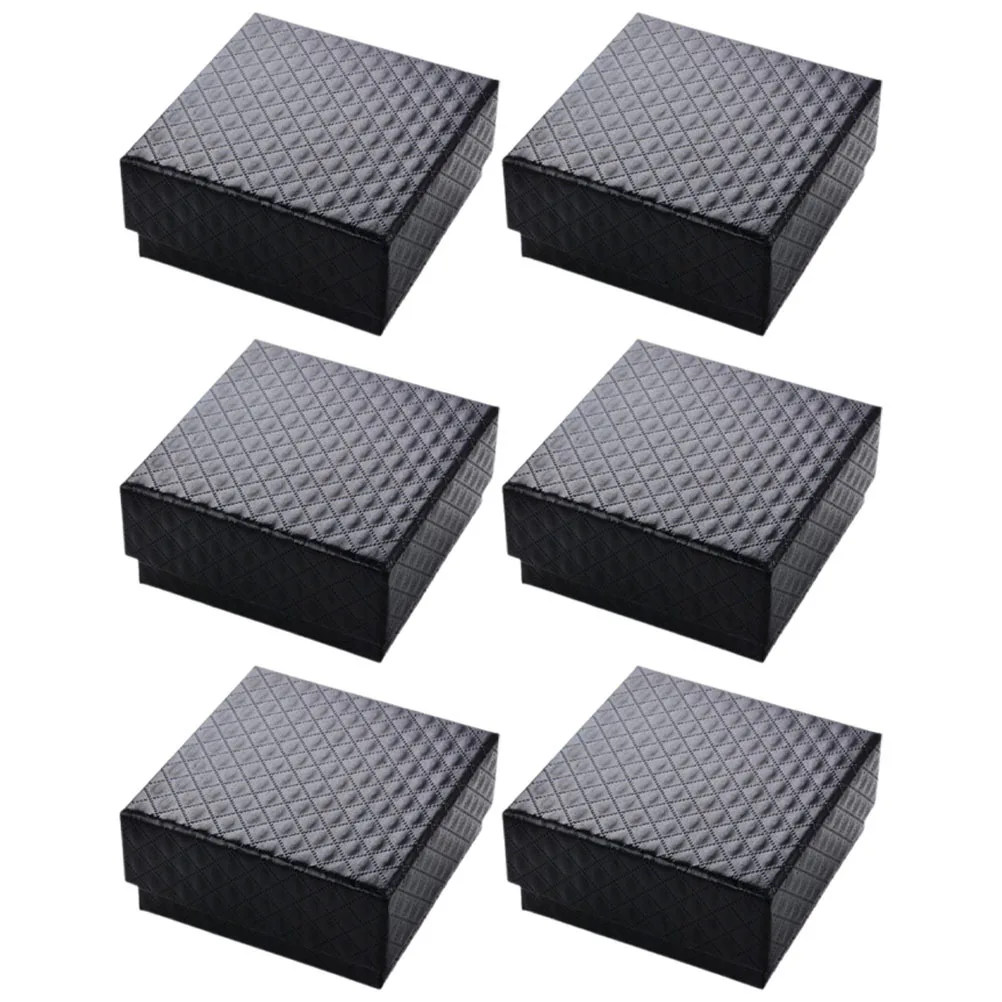 6Pcs Jewelry Box Small Gift Packaging Proposal Ring Box Sponge Liner for Necklace Earrings Storage Earring Gift Container