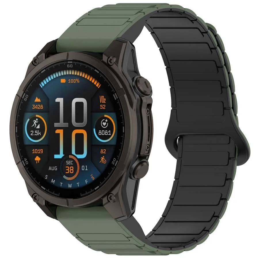 سيليكون المغناطيسي حزام الساعات ل Garmin Fenix 8 7 7X Pro 6X 6 5X Plus إندورو 3 Epix Pro حزام Quickfit 20 22 26 مللي متر سوار حزام