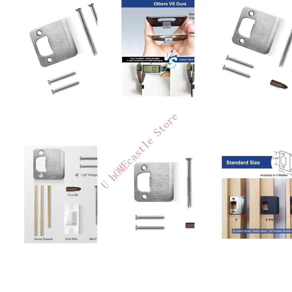 63HF Door Lock Latches Guide Plate With Screws Latches Security Reinforcement Repair Plate