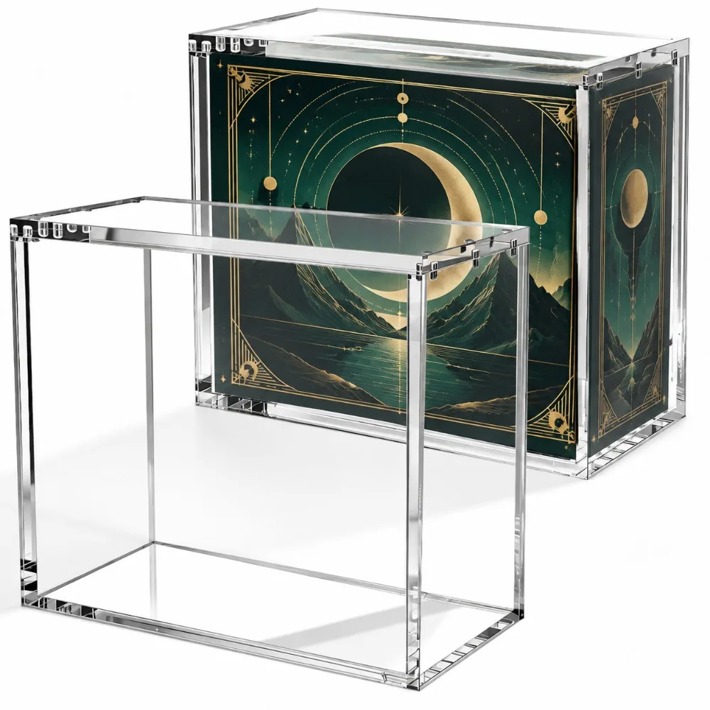 Clear Acrylic ETB Protector,5mm Thick Elite Trainer Box Display Case with Magnetic Closure,Transparent TCG Storage Organizer for Card Collectors,Sealed Collection Shelf Display,Desktop Showcase and Hobby Room Setup