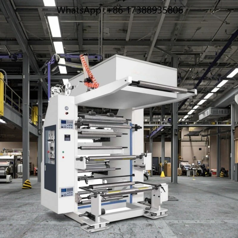 2 Color Kraft Paper Bag Printing Machine Web Printing Stacking Flexographic Printing Machine
