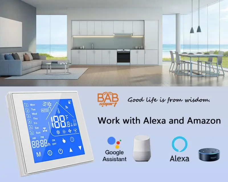 EWelink-Thermostat Intelligent WiFi pour Chauffe-Eau Électrique, Contrôleur de Température au Sol, Alexa, Google, Tuya, Smart Life