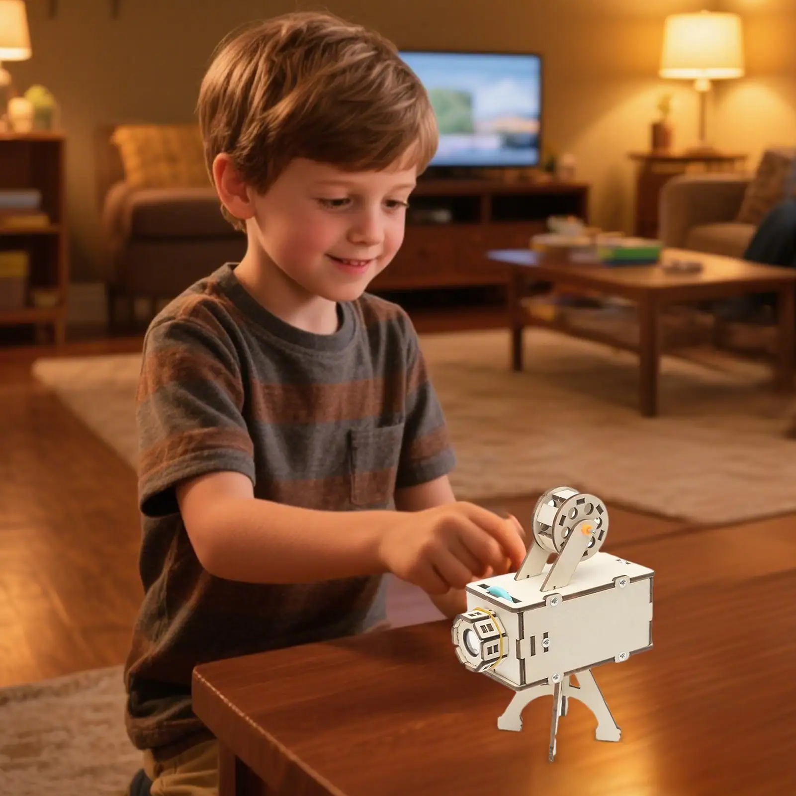 Wooden Science Projector Kit Hands-On Toy Learning Activities for Students Kids Girls Ages 7-14 Classroom Home School