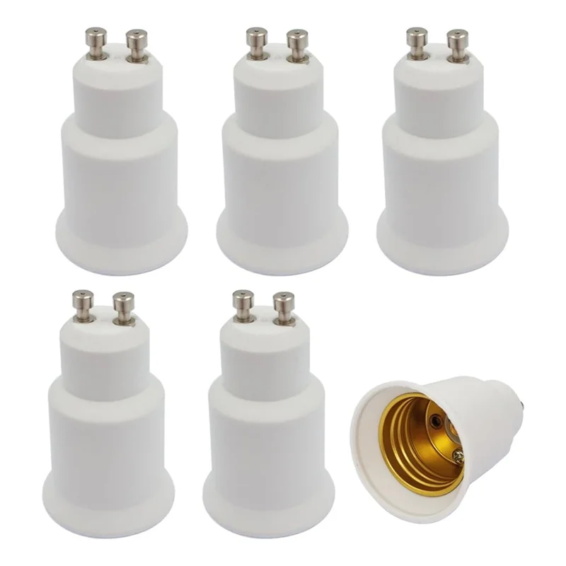 

Адаптер, 6 шт. адаптер гнезда Gu10 на E27, конвертер Gu10 на стандартный винтовой цоколь E27