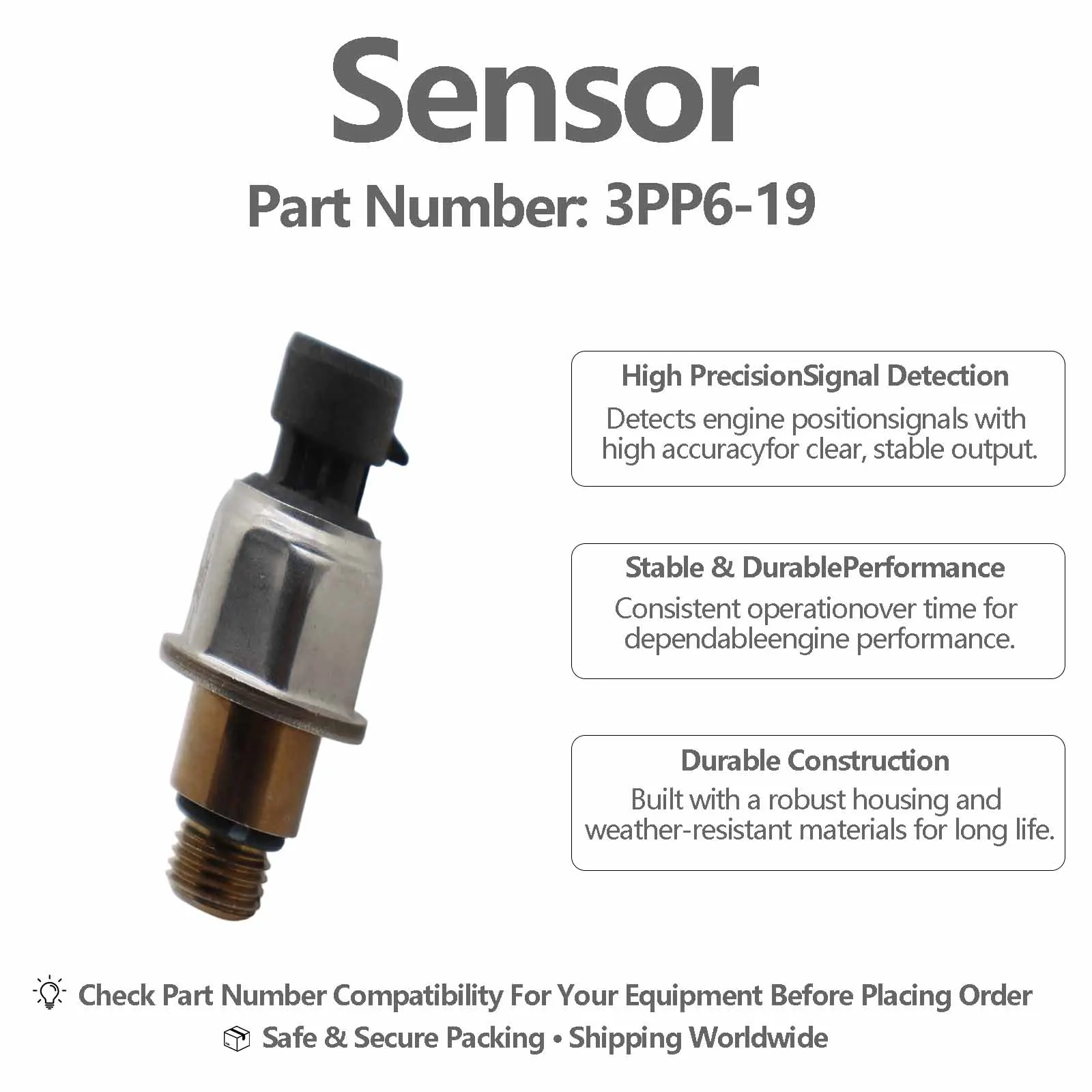 RE277647 RE567839 Fuel Rail Oil Diesel High Common Pressure Sensor Switch For John Deere tractor and excavator applications
