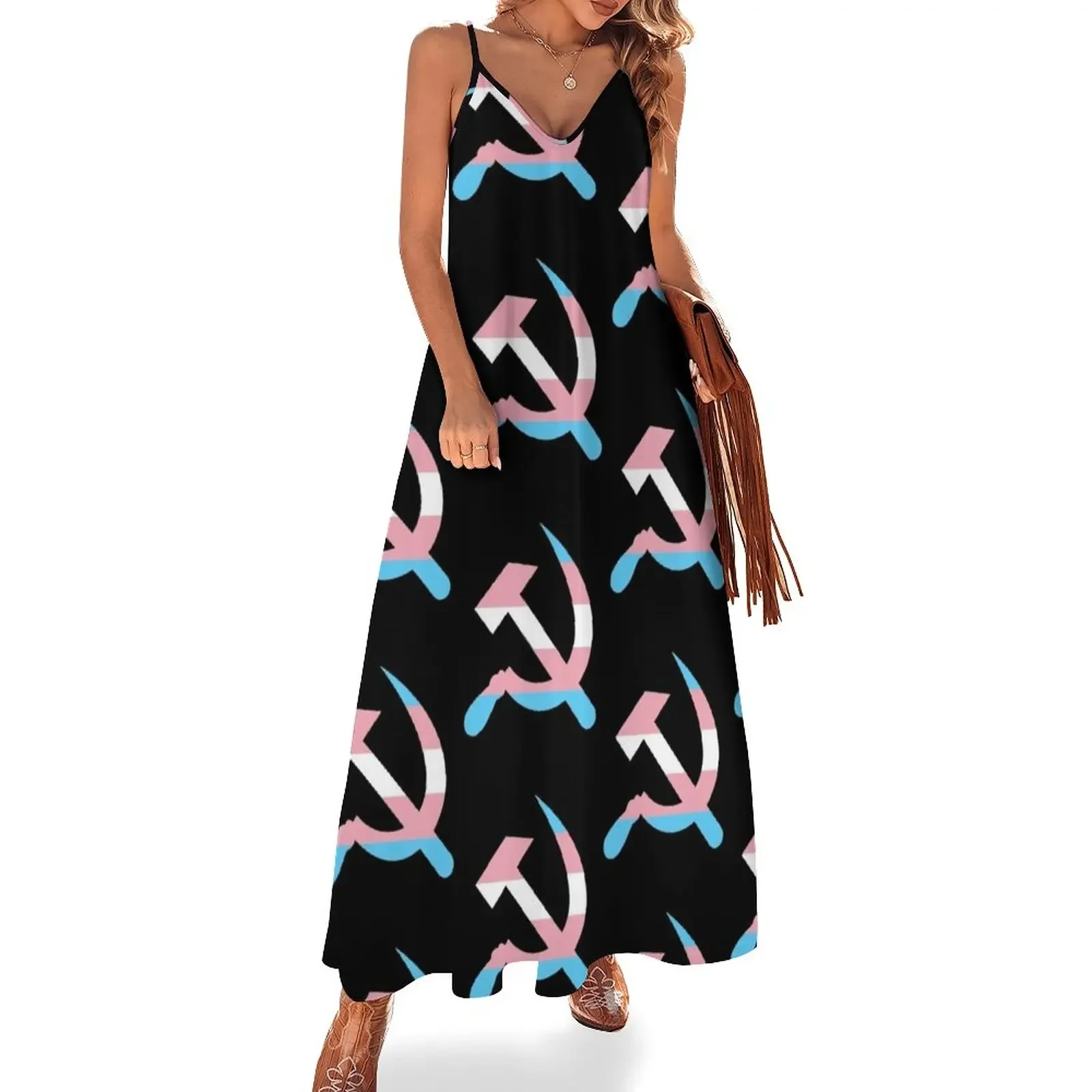 

Trans Pride Hammer and Sickle Sleeveless Dress cute dress ladies dresses for special occasions