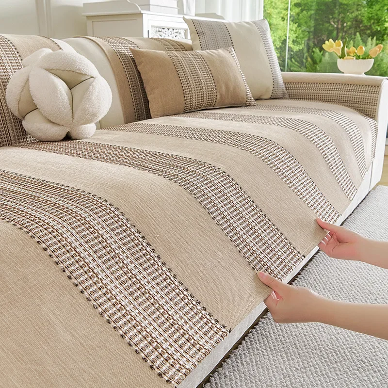 Snow Neil Chenille Sofa Mat Four Seasons Universal Anti Slip Cover Soft Wear Resistant Durable Versatile Home Couch Guard Cloth