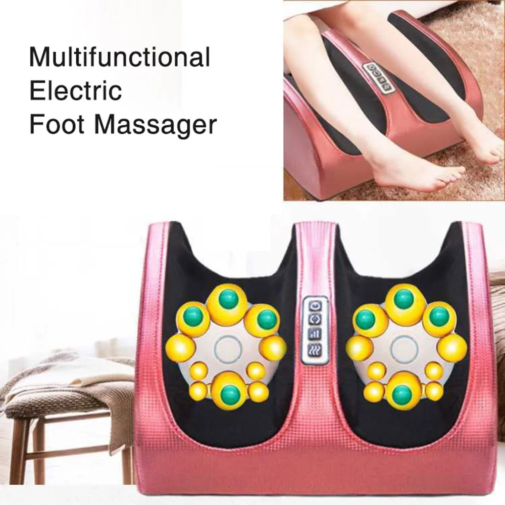 Electric Foot Massager Detox Foot Spa Machine Muscle Relaxation Heating Shiatsu Kneading Vibrator Remote Control Feet Massager