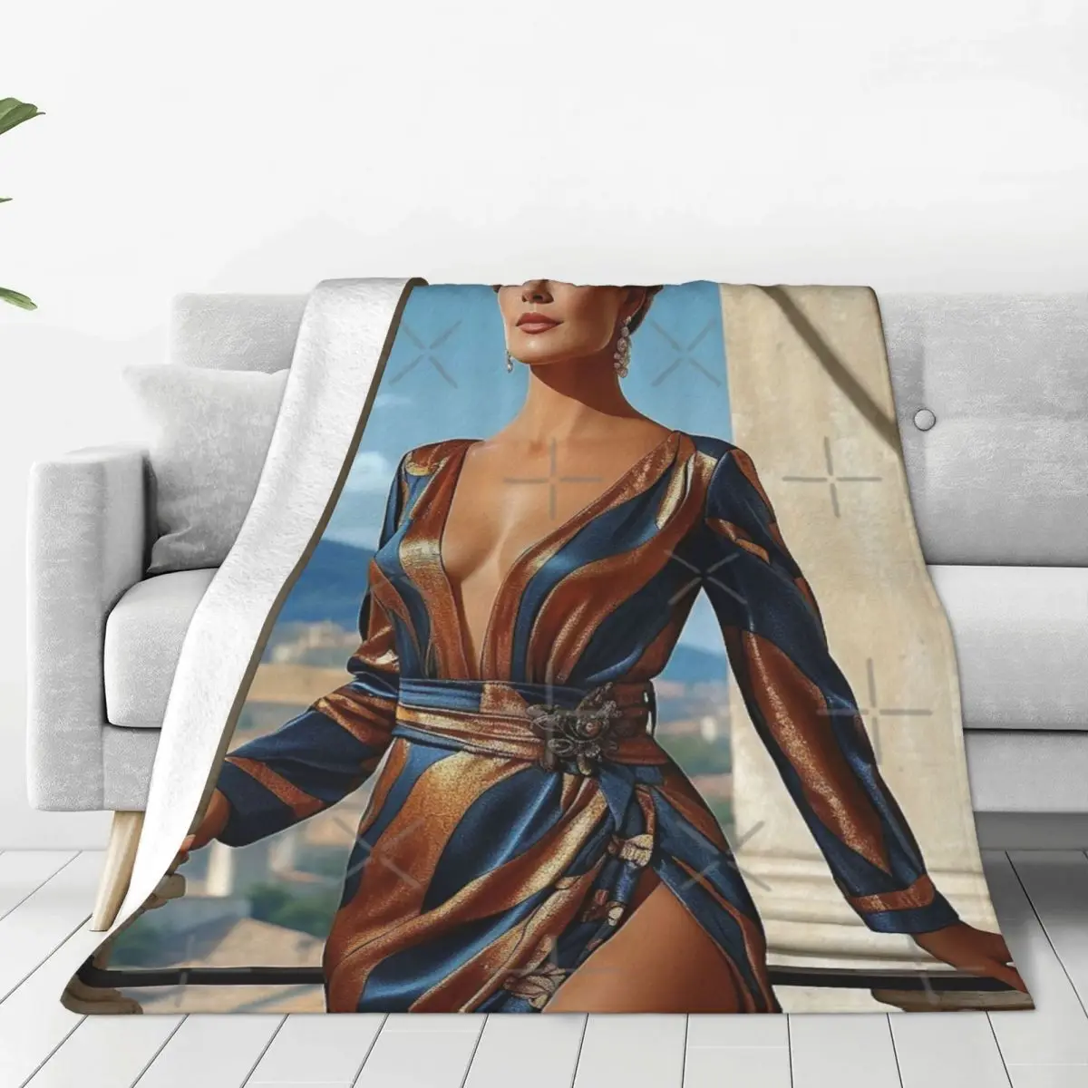 Digital Design Of Romy Schneider Four Seasons Universal Blanket Air-Conditioned Room Can Be Covered Father's Day Gift