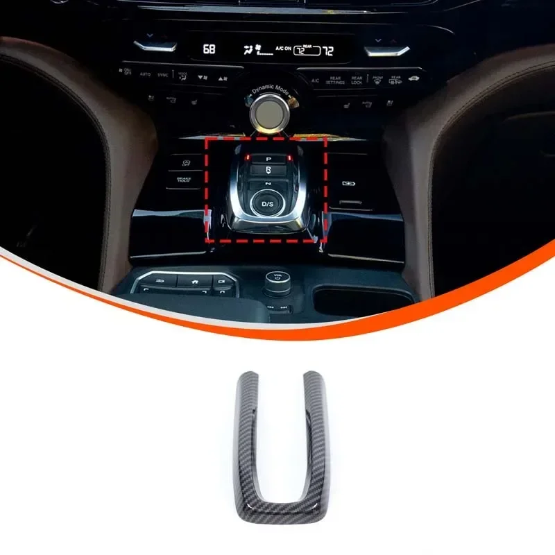 For Acura MDX 2022-2024 ABS Carbon Fiber Style Center Console U-shaped Trim Strip Decorative Stickers Interior Accessories