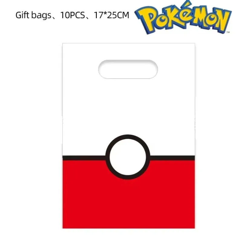 Pokemon Gift Bags Birthday Party Decoration Pikachu Goody Biscuit Package Candy Bag Baby Shower Kids Gifts For Party Supplies image 2