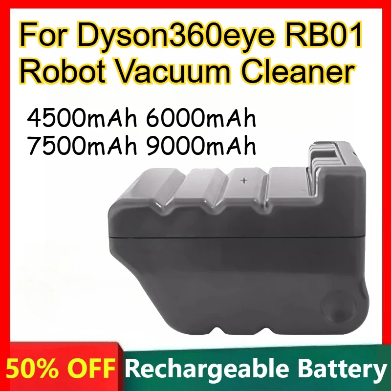

14.8V Replaceable Lithium Battery for Dyson 360eye RB01 Robot Vacuum Cleaner Large Capacity Rechargeable Batteries