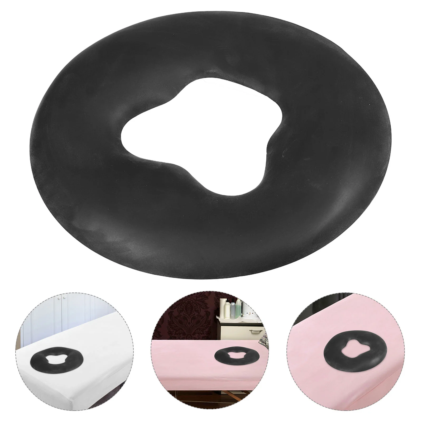 Washable Massage Silicone Tummy Pillow Multi-functional Accessories Bearing Hole Block Silica Gel Face Beauty