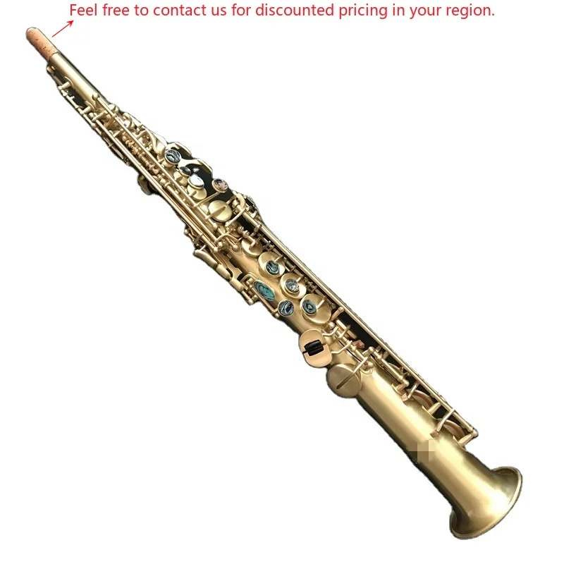 

Matt Lacquer Surface Bb Key Engravings Customized Saxophone Soprano