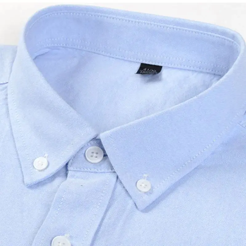 ربيع الخريف جديد القطن الخالص الرجال قميص طويل الأكمام موضة تنفس مريحة ملابس العمل غير رسمية عالية الجودة أكسفورد النسيج