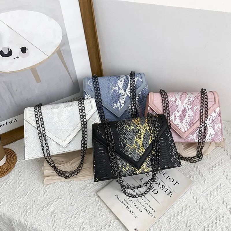 Snake Pattern Bags for Women 2024 New Luxury Handbags Retro Fashion Western Style Multi-layer Casual Women Crossbody Bag сумка