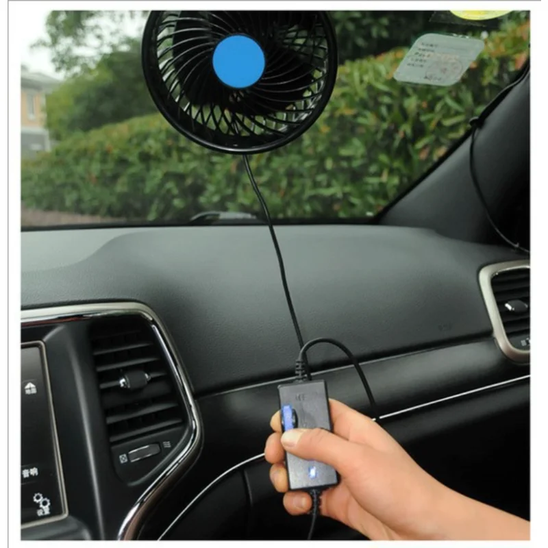 Suction Cup Single Head 6-Inch Car Fan With High Wind Power and Stepless Speed Regulation Car Mounted Fan