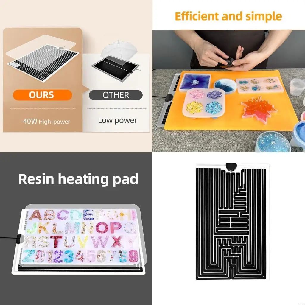 

X4YA Multifunctional Resin Heating Mat Professional Resin Curing Heat Mat Uniform Heat Distribution for Epoxy Projects