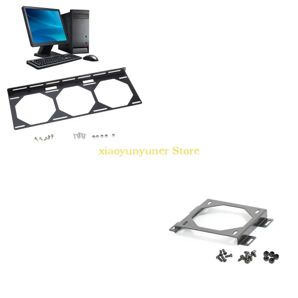 

P9JB Computer Case Fan Radiator Bracket Water Cooling Heatsink Holder for 12/24/36cm