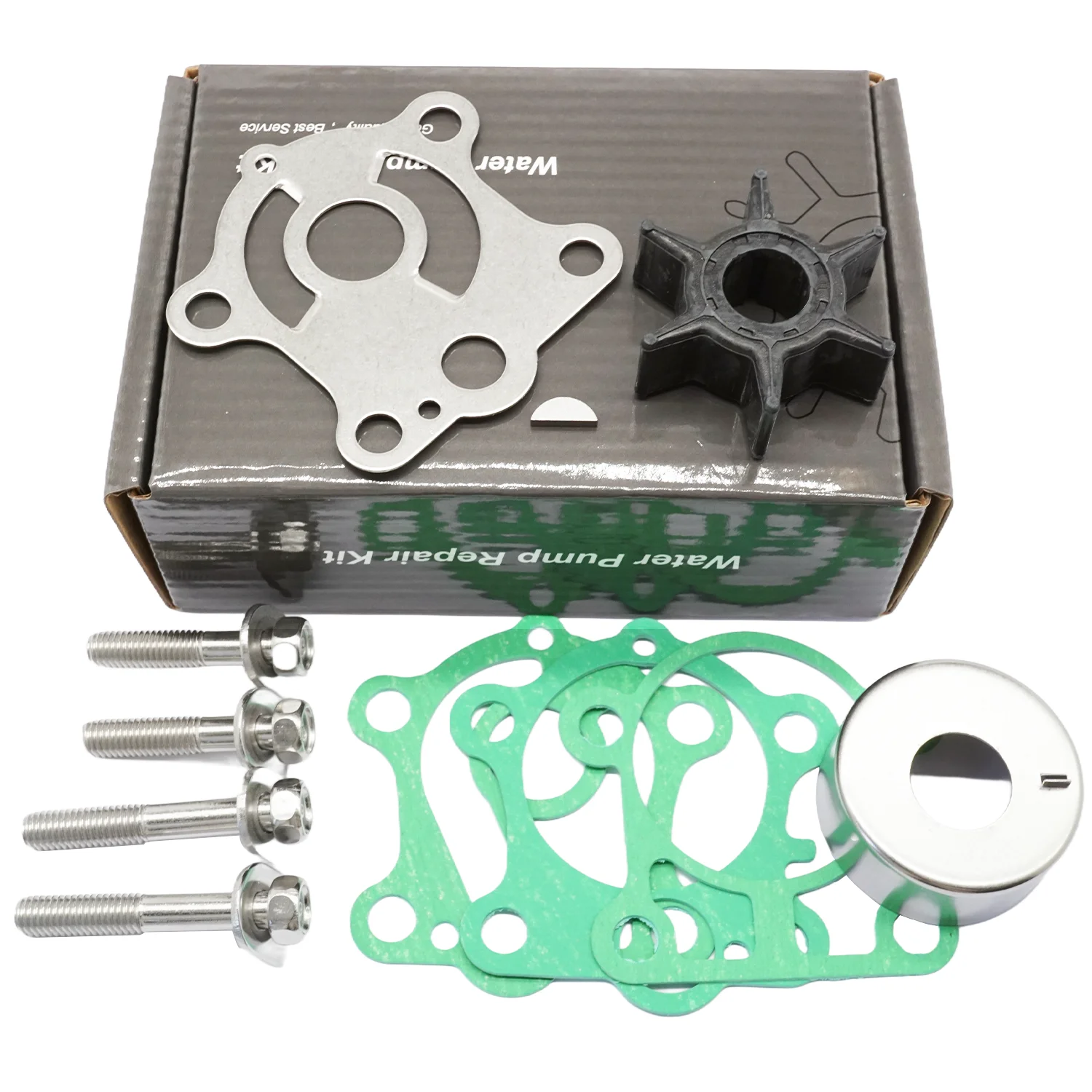 

Water Pump Impeller Repair Service Kit for Yamaha Marine 25 30 HP 2 Stroke 3 Cyl Outboard Engines 6J8-W0078-01 6J8-W0078-A1