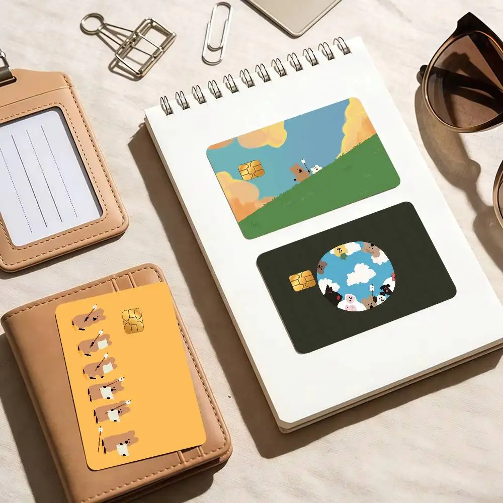 Cute D-Dinotaeng  Diy Credit Debit Card Sticker Party Sticker Decoration Waterproof Small Chip Card Skin Sticker