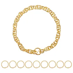10pcs Diy Chain Accessories For Mini Duck Toys Simulated Metal Necklace Toy Decorative Small Necklace Toy Costume Accessories