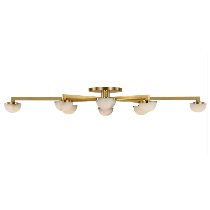Spanish Marble Extra Large Staggered Arm Flush Mount Ceiling Light Marble Stone LED Ceiling Lighting For Living Dining Room Lamp