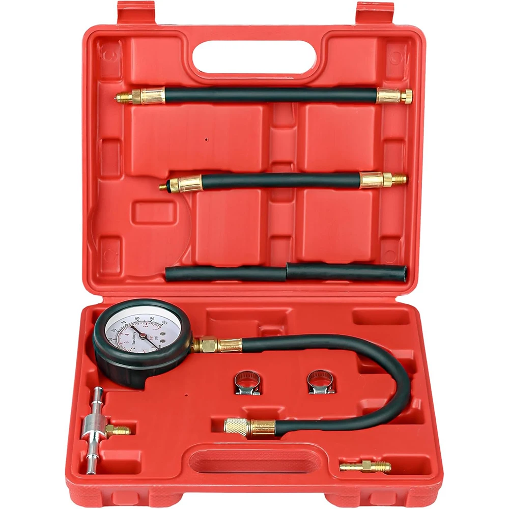 

Fuel Injection Pump Pressure Tester Gauge Kit 0-100PSI for Auto Truck SUV Motorcycle ATV RV