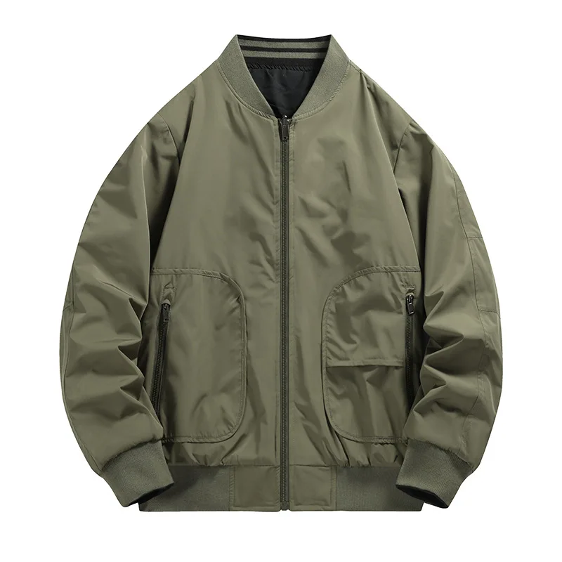 

2026 men's spring baseball jacket with cotton retro casual pilot jacket workwear