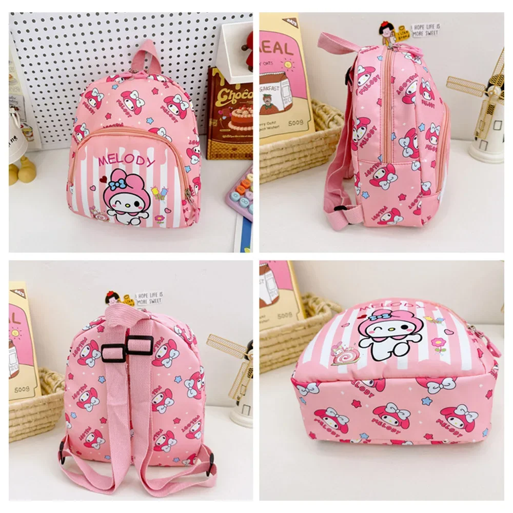 Sanrio Schoolbag Cartoon Kindergarten Kawaii Anime Shoulder Bags Portable Outdoor Satchel Backpacks For Boys Girls Gifts For Kid