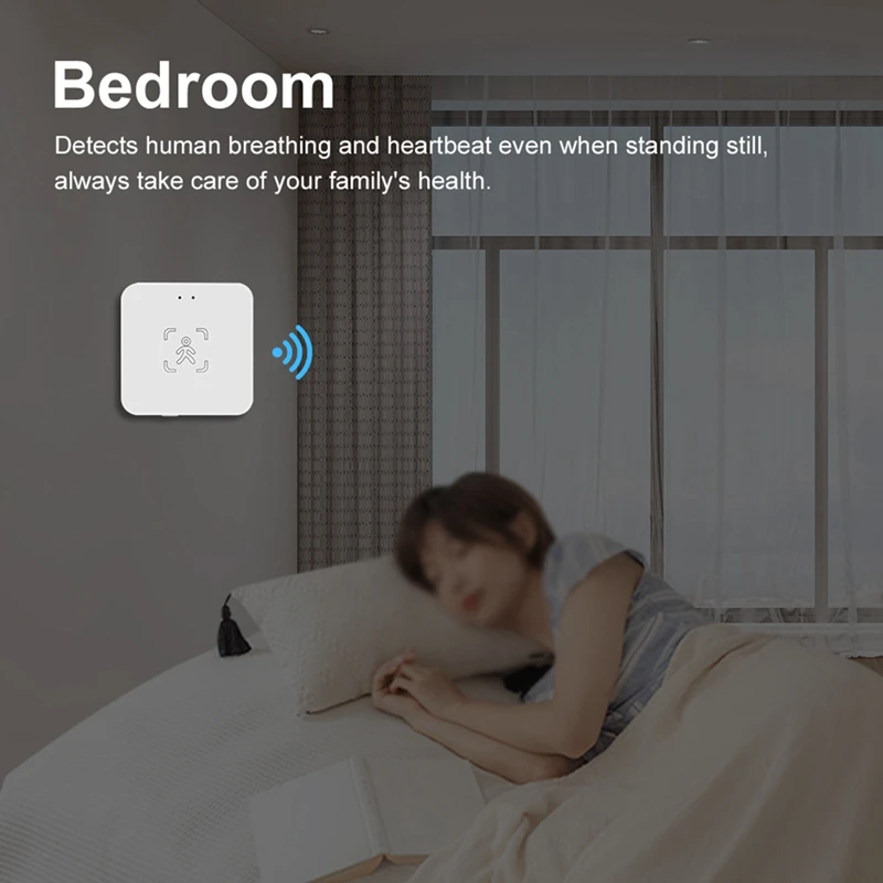 Tuya-Capteur de Présence Humaine 24G, Radar à Ondes Millimétriques, Détection de Lumière