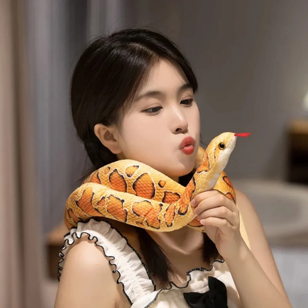 100/150cm Simulation Snake Plush Toys Funny Lifelike Palmetto Corn Snake Doll Artificial Emulational Snake Trick Props