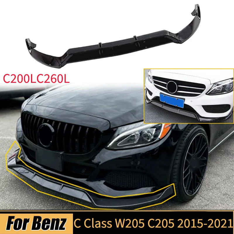 

Передний бампер для Mercedes Benz C Class W205 C205 C200 C250 C260 C300 C400 2015-2021 Автомобильный спойлер Разветвители Диффузор Комплекты кузова