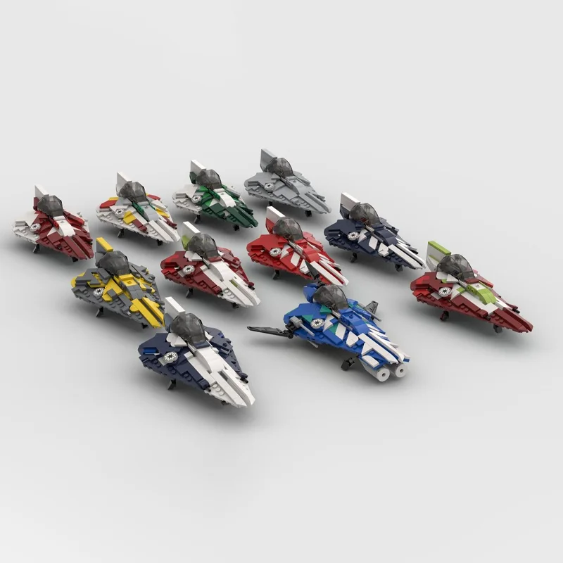 

2242 шт. MOC Sci-Fi Starcraft Delta 7 комплект межзвездный истребитель дизайн DIY модель строительные блоки игрушки на день рождения подарок