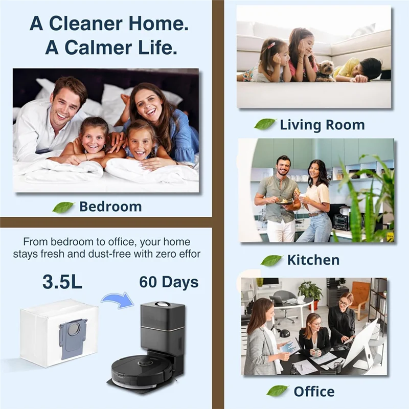 أكياس غبار بديلة للمكنسة الكهربائية - 16 قطعة لـ Roborock Q5/Q5+، Q5 Max Plus/Q7 Max+، S7/S8 Pro Ultra/Q8 Maxv، Q10 S5+، G10S+