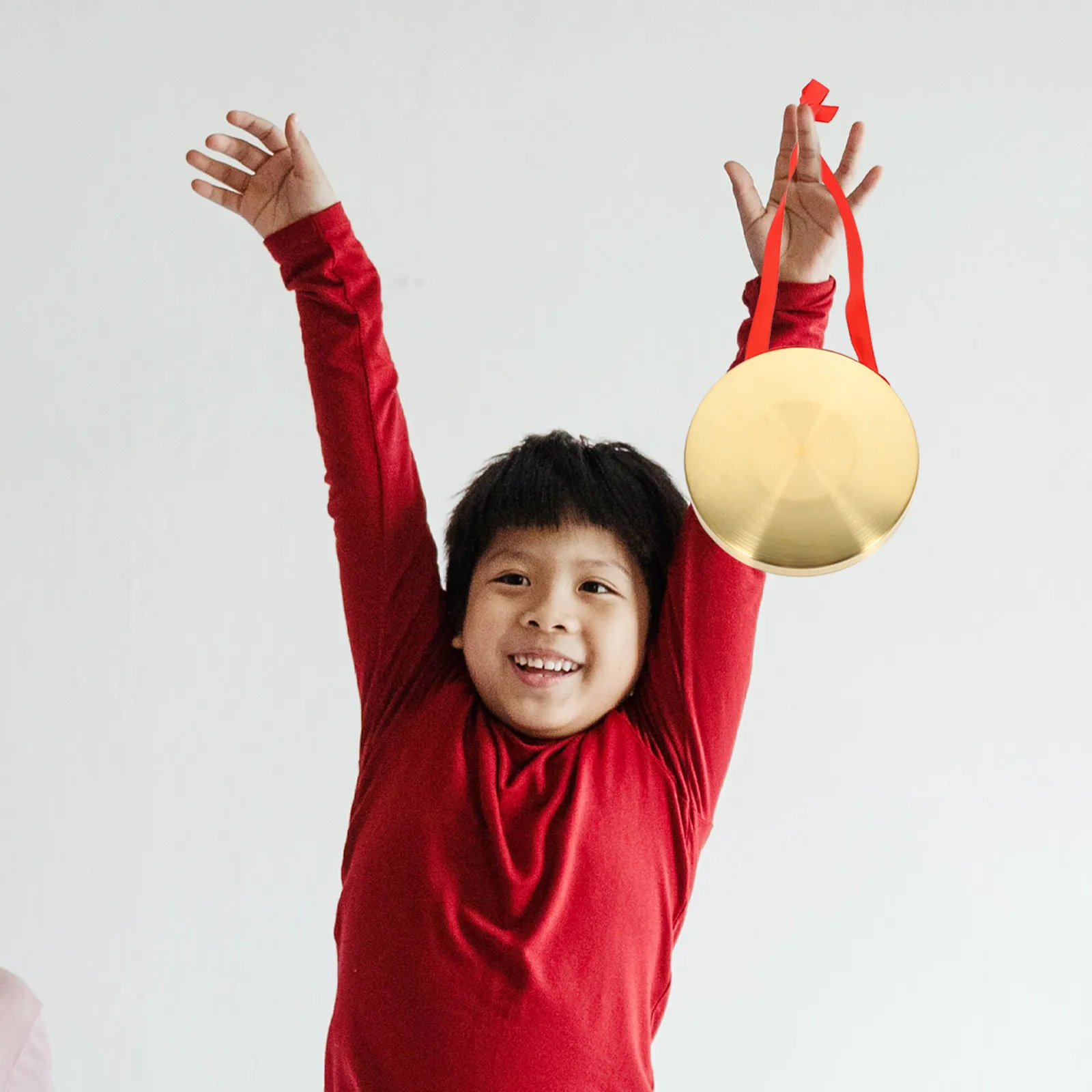 1Set Mini Gong Gong Hand-Made High-Grade Material Strong Acoustic Performance Hanging Rope for Festival Opening
