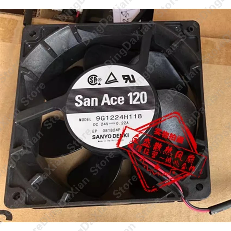 

xx 1PCS For Sanyo SanAce120 9G1224H118 12038 DC24V 0.22A 12CM 2-Wire Inverter Cooling Fan