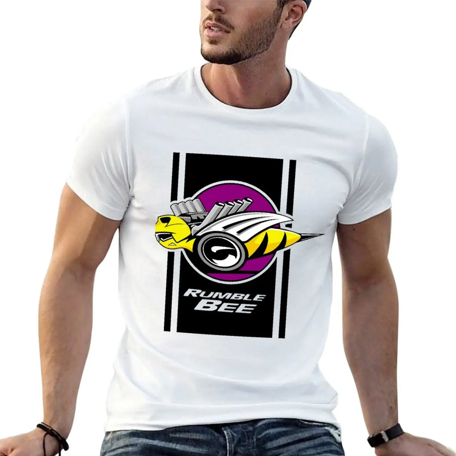 Camiseta RUMBLE BEE, camisetas divertidas, camiseta de algodón con estampado personalizado, camiseta de verano para hombre