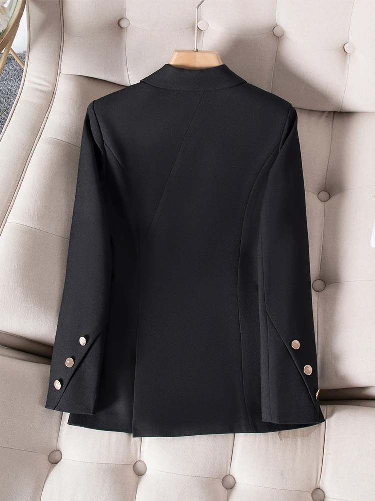 Fashion Women Formal Blazer Orange Khaki Black Female Office Ladies Long Sleeve Business Work Wear Jacket For Autumn Winter