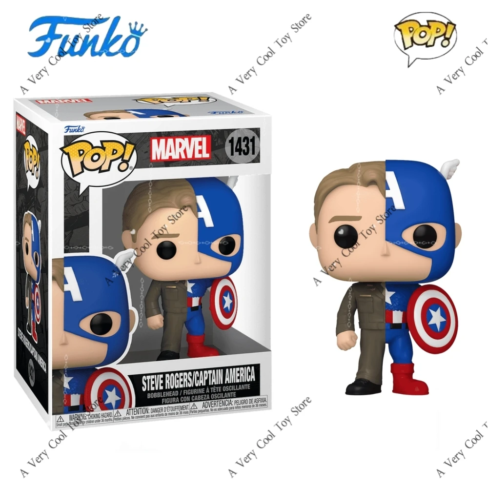 

Marvel Figures Pop! Steve Rogers/Captain America1431 Funko Vinyl Figure 3.9in Limited Edition Figurine Collect Decoration Toy Gi