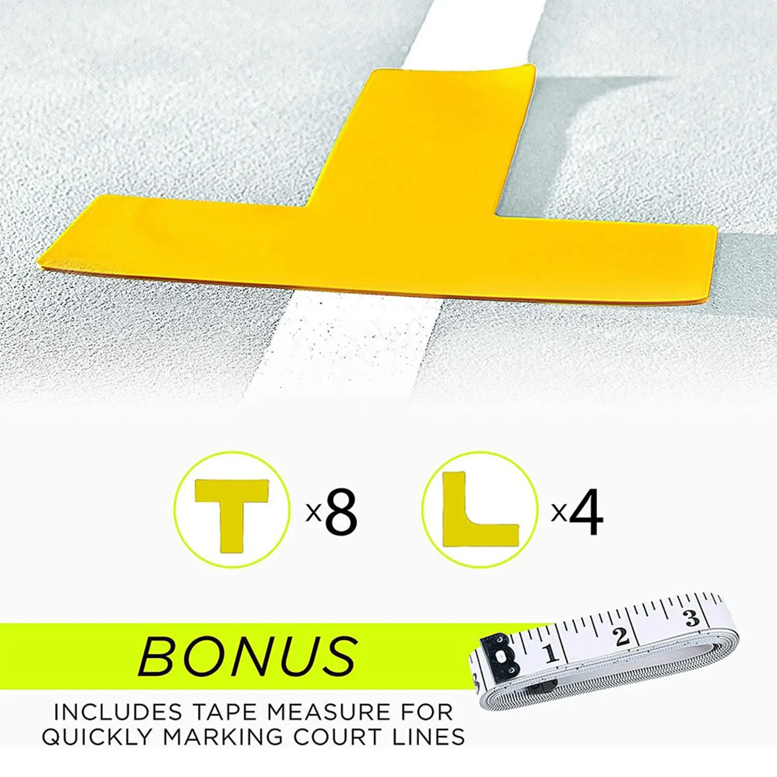 

Pickleball Court Marker, Tennis Court Silicone Create Mini Tennis Court Marking Set Markers for Basketball Sports