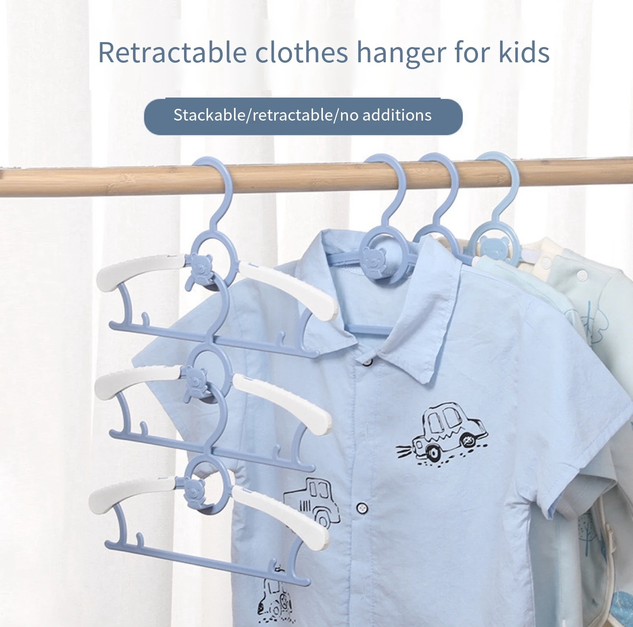 XMSJ 10pcs Kids Clothes Hanger Racks Portable Plastic Display Hangers Windproof Children Coats Hanger Baby Clothing Organizer