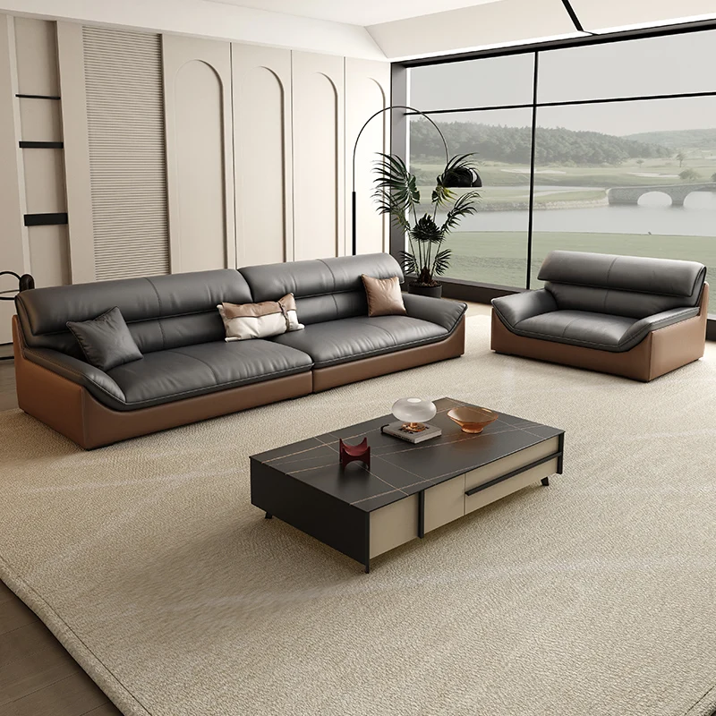 Bedroom Modern Living Room Sofa Nordic Luxury L Shape Waterproof Living Room Sofas Grande Italian Canape Salon Leather Furniture