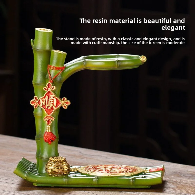 Bamboo Design Glass Tea Set Magnetic Self Brewing Teapot Gift Box