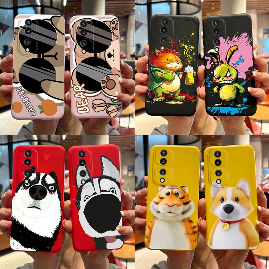 Soft Silicon Back Cover For Honor 70 Pro 5G Beautiful Fall-resistantCameras For Honor 70 Pro Plus 5G Cute Cartoon Phone Case