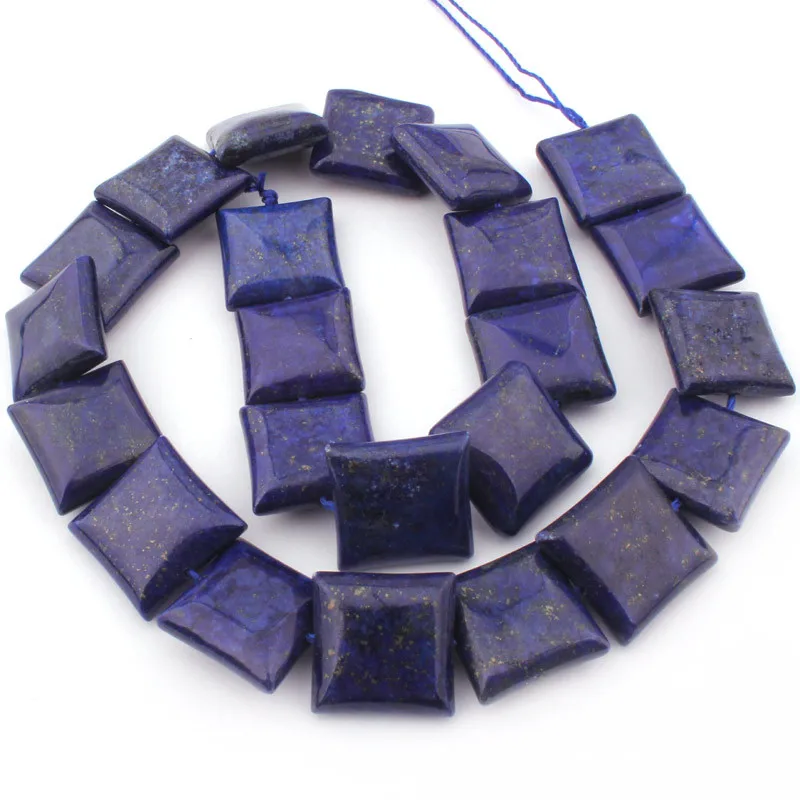 

Blue Lapis Lazuli Square Stone Beads for DIY Accessories Necklace Bracelet Jewelry Making Spacer Loose Strand 15" Free shipping